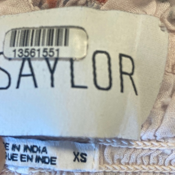 LAST CHANCE Saylor Shirt Womens Pink COTTON Floral Peplum Clover Blouse top - Picture 6 of 8